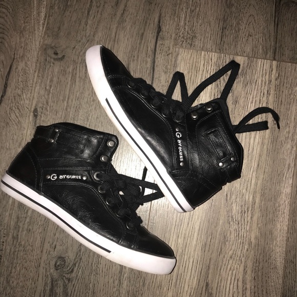 guess black high tops